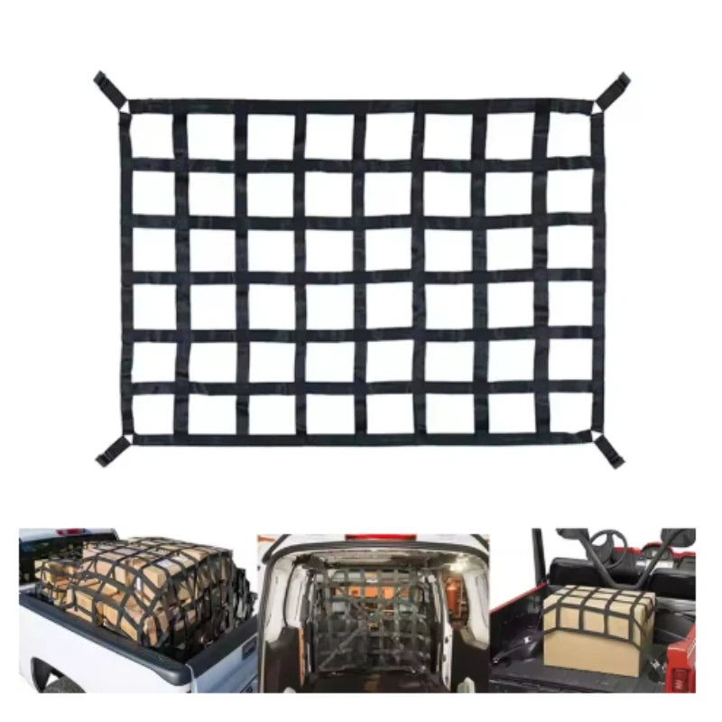 Multifunctional car trunk universal luggage storage net cargo sorting net elastic storage durable load-bearing net for roof rack Peaceful Pleasures Health and Wellness
