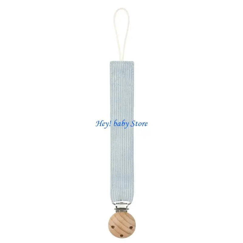 Corduroy Baby Pacifier Clip Chain | Soft Newborn Holder