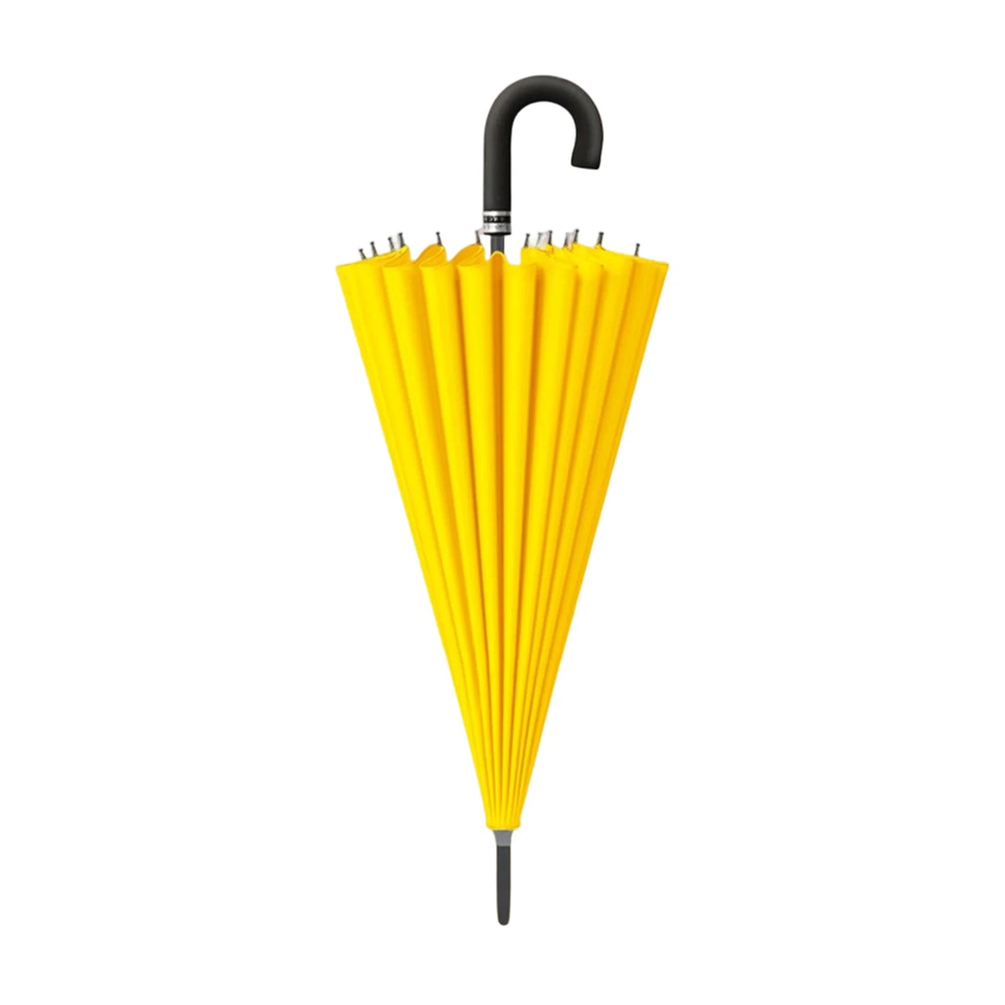 Blooming In Water Umbrellas Fresh-Style 24 Bone J Handle Large Umbrella Golfs UV Protection Rain-Umbrellas For All Season Peaceful Pleasures Health and Wellness Yellow