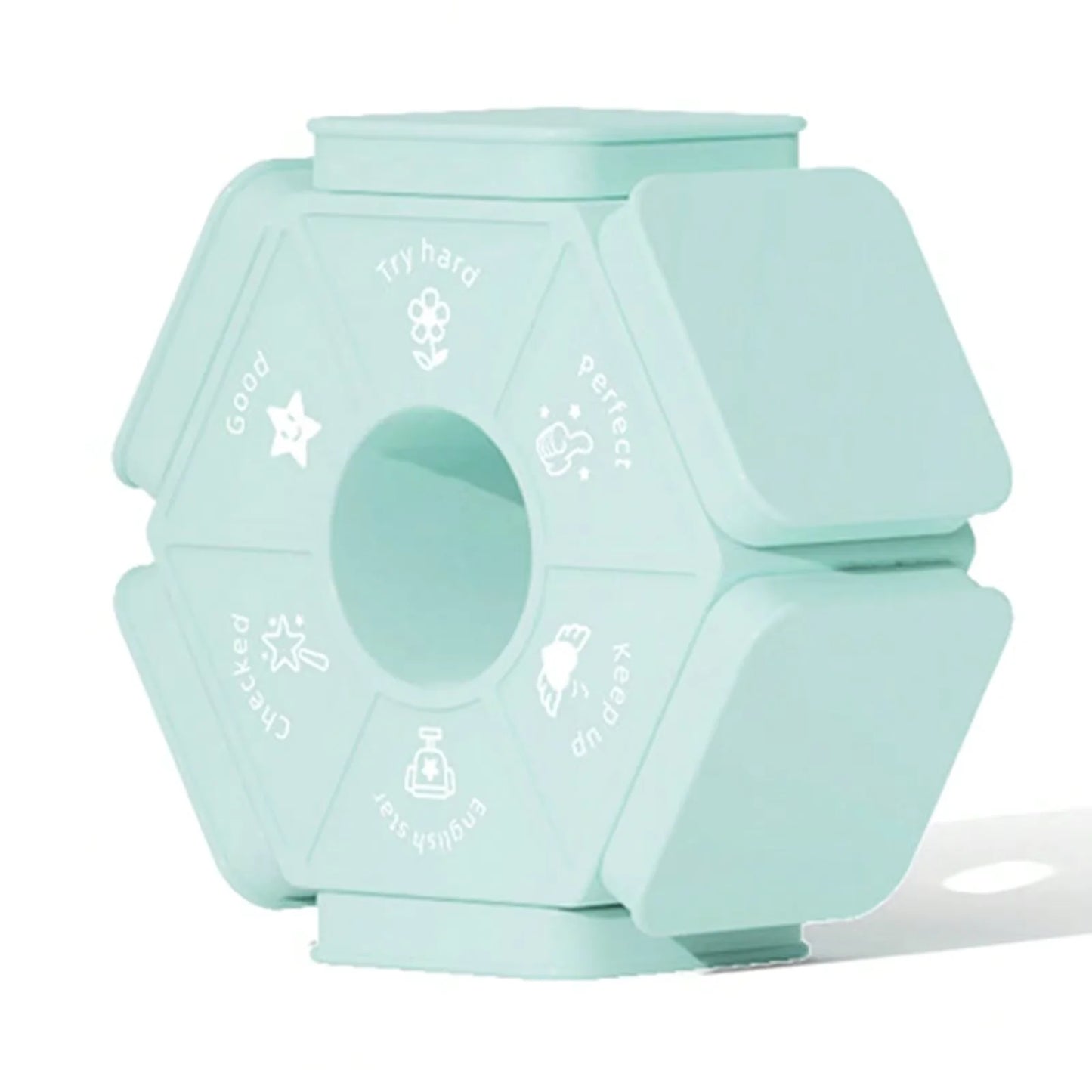Bview Art English Six-sided Teacher Stamps Reward Incentive Cute
