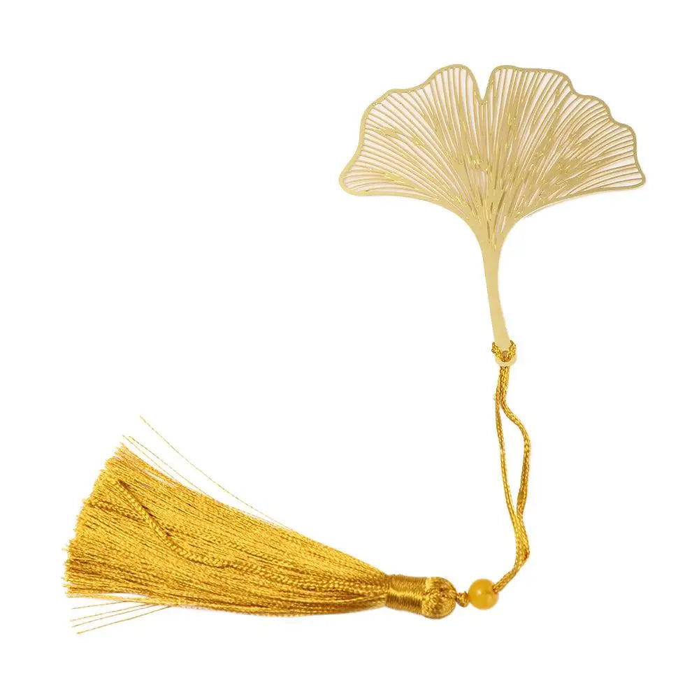 Leaf Vein Maple Leaf Retro Book Clip Chinese Style Page Clip Book Holder Metal Bookmark Bookmark Hollow Book Mark Leaf Bookmark Peaceful Pleasures Health and Wellness apricot