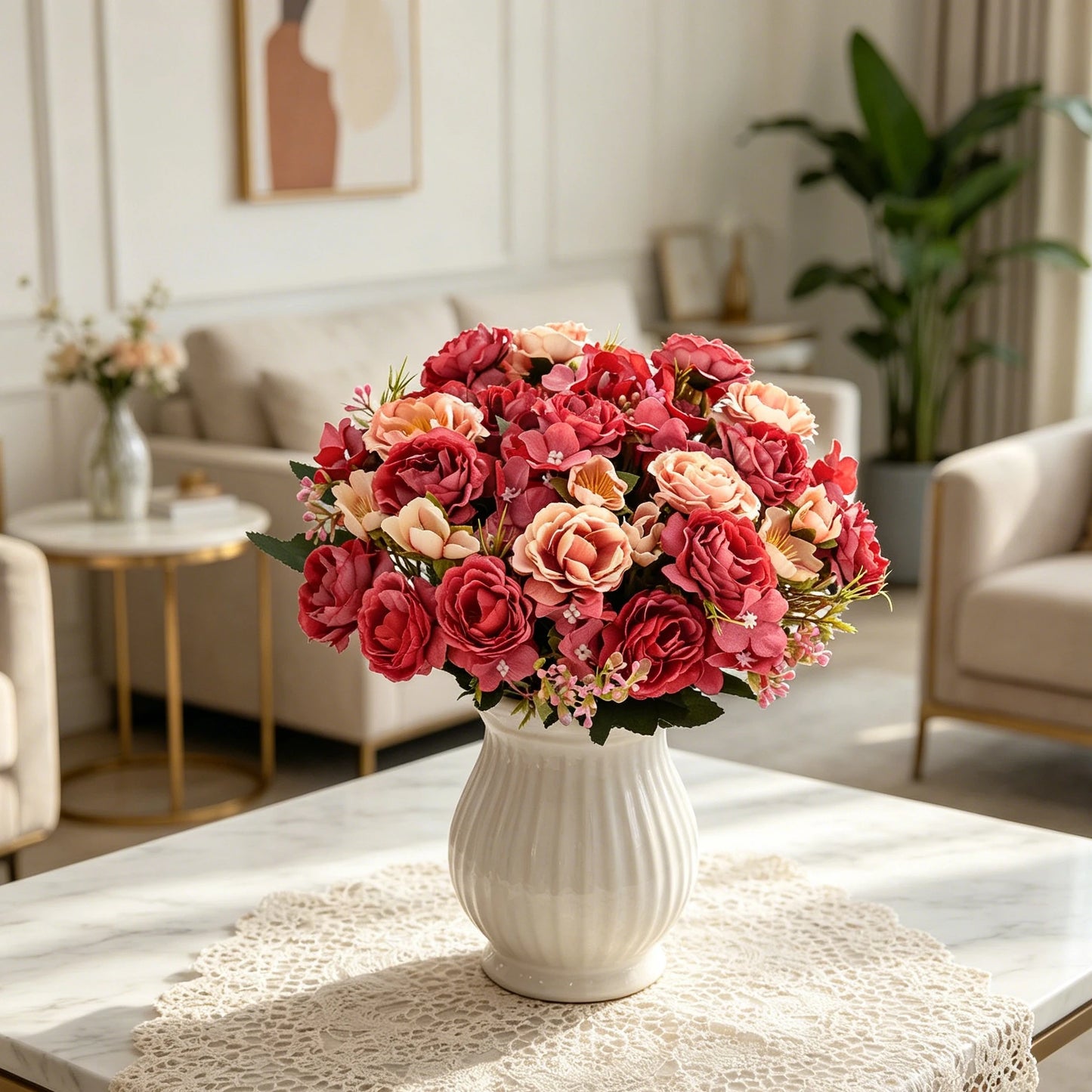 Silk Peony Artificial Flowers for Wedding, Home & Party Décor
