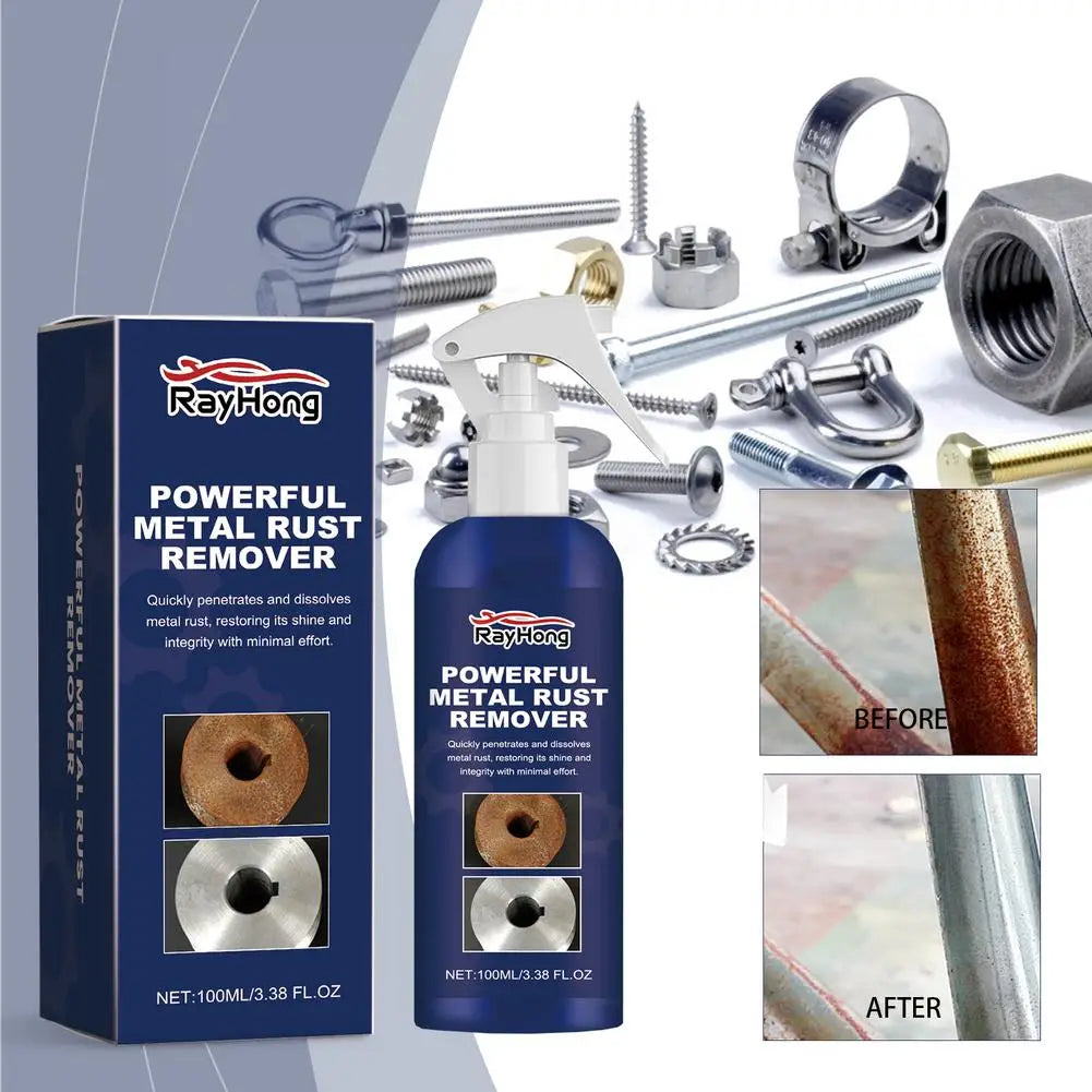 Powerful Metal Rust Remover Spray Metal Iron Maintenance Agent Quick Dissolve Rust Stain Cleaner Metal Surface Polishing Agent Peaceful Pleasures Health and Wellness