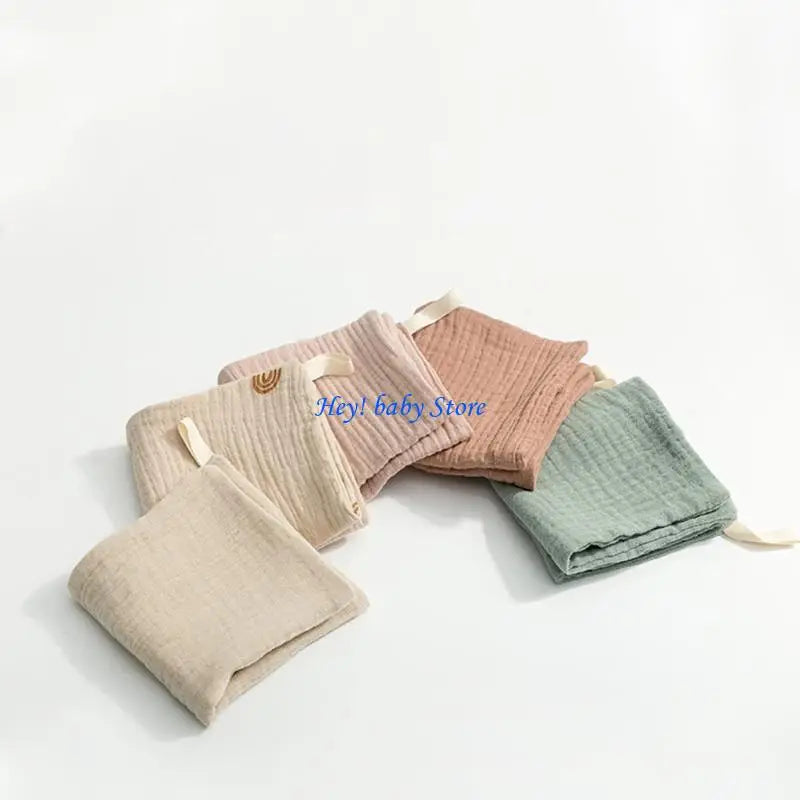 5-Pack Soft Cotton Face Towels & Bibs for Newborns
