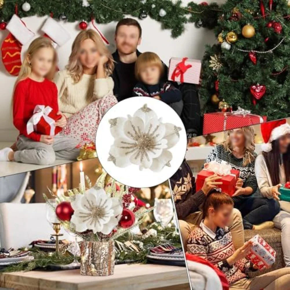 Artificial Christmas Magnolia Flowers | Festive Home Decor