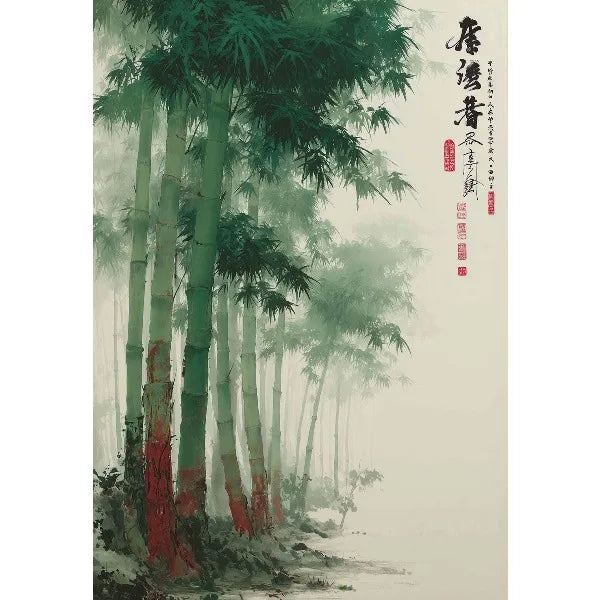 Japanese Ukiyo-e Zen Mountain Canvas Wall Art Print | Landscape