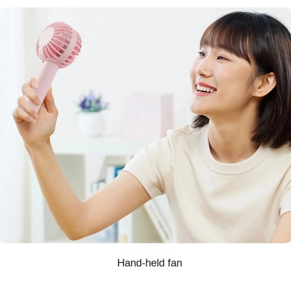 Protable Mini Portable FansHandheld USB Rechargeable Quiet Handheld Fan Lightweight Adjustable Cute Small Fan For Office Outdoor Peaceful Pleasures Health and Wellness