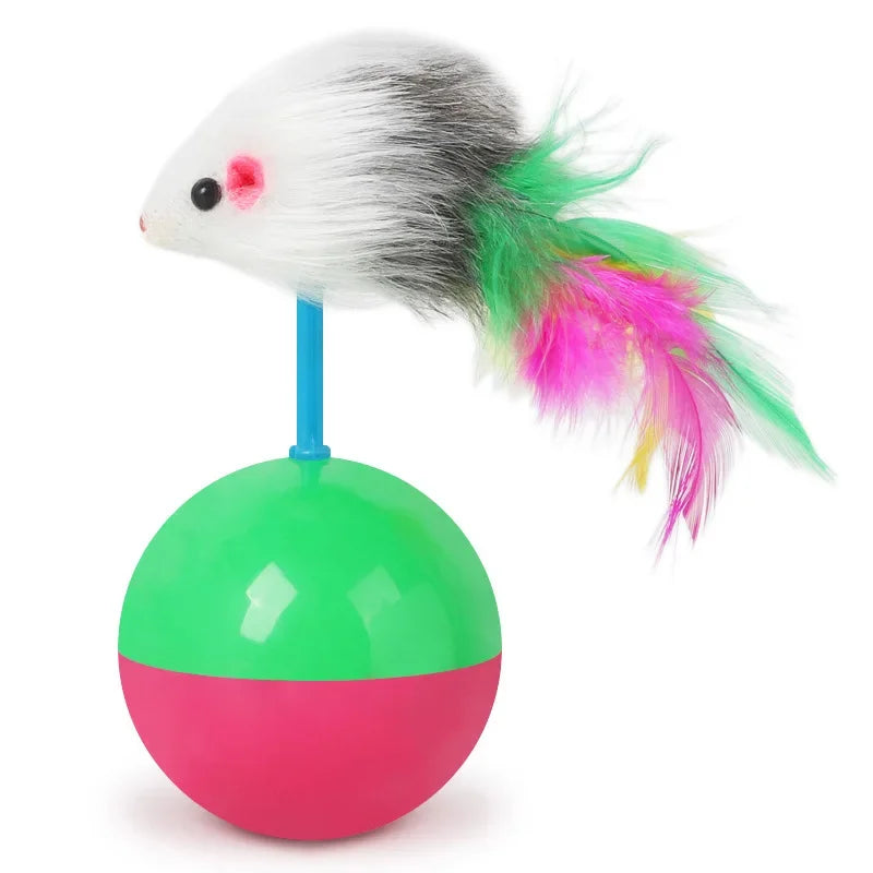 Cat Tumbler Mouse Toy | Self-Righting Interactive Pet Teaser