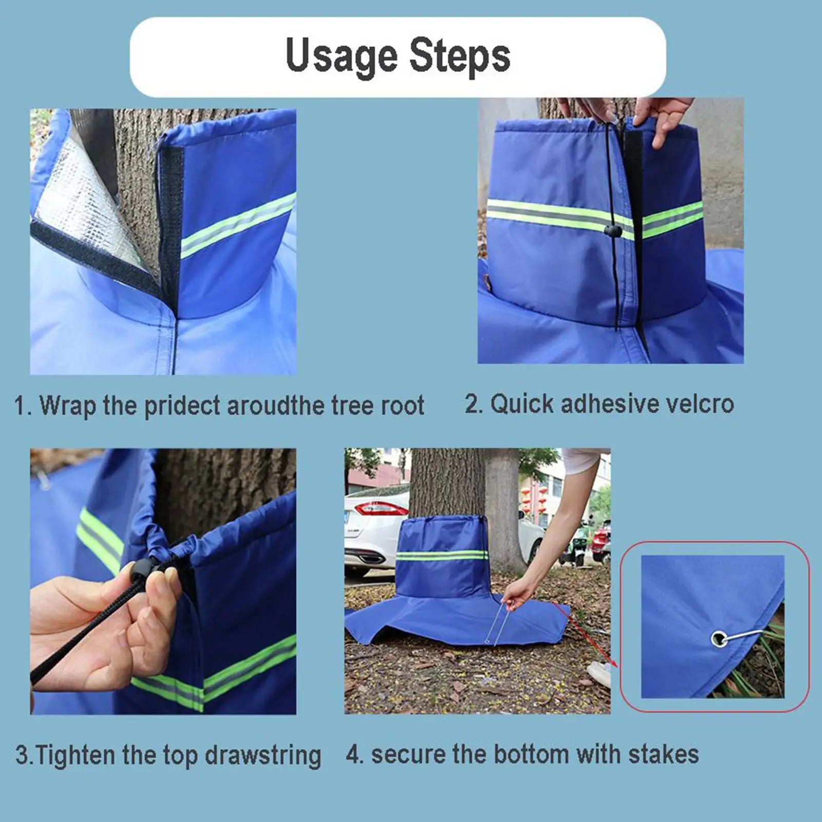 Tree Cover Outdoor Plant Root Stump Protection Bag Adjustable Guards For Trunk Shrub Vegetable Outdoor Landscapes Playgrounds Peaceful Pleasures Health and Wellness