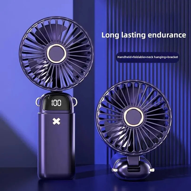 Mini Portable Fan 5-Speed USB Handheld & Neck Fan with Stand