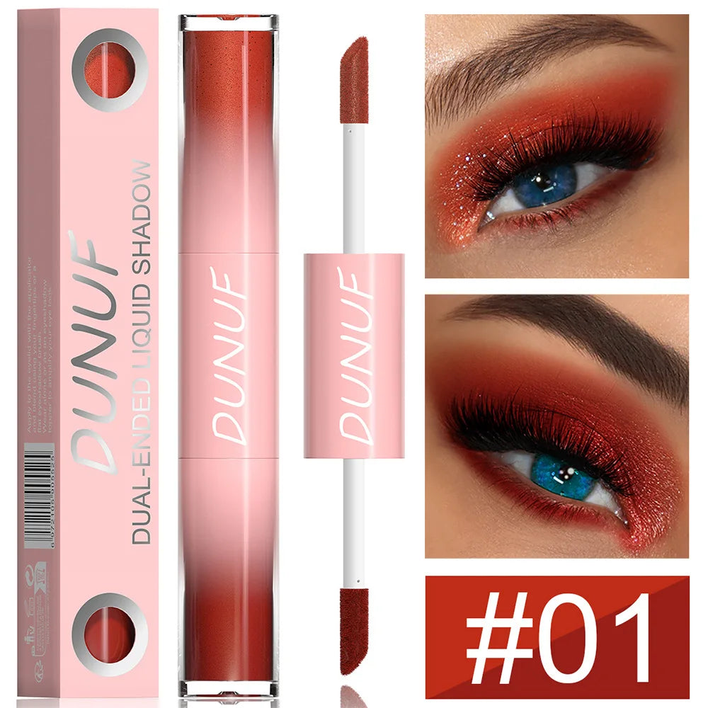 Dual-Ended Liquid Eyeshadow - Long-Lasting, Shimmer Finishes In Red, Blue, Purple, Bronze - Ideal For Holiday And Stage Makeup Peaceful Pleasures Health and Wellness DU12SSTSYY01