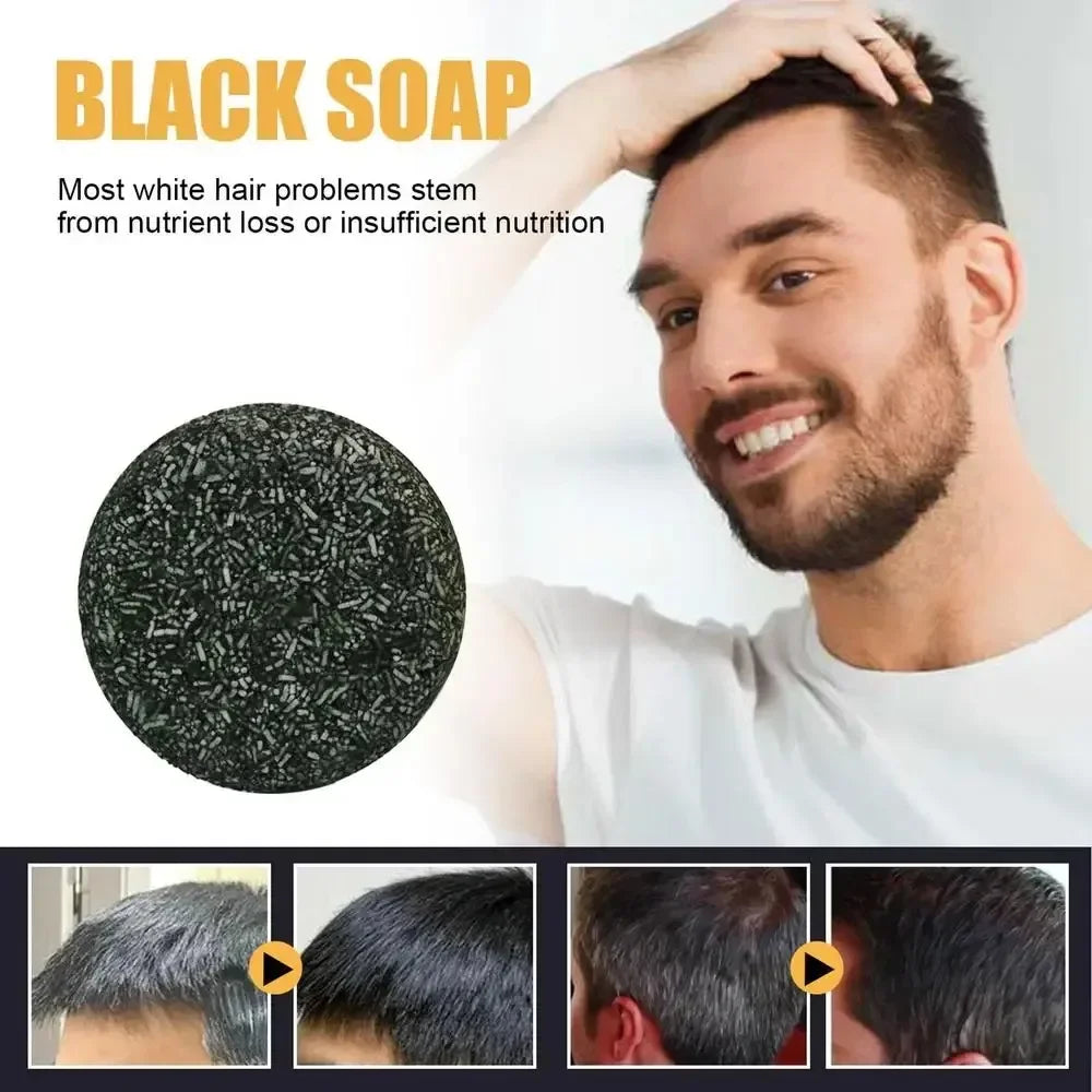 Hair Shampoo Soap Polygonum Multiflorum Black Soap White Hair Repair Soap Hair Care Set Nourishing Anti Dandruff Hair Dye Soap Peaceful Pleasures Health and Wellness