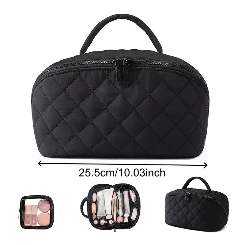 Lay-Flat Makeup Bag | Water-Resistant Travel Cosmetic Case