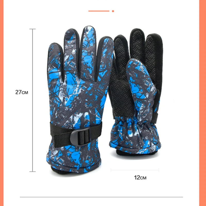 Kids Waterproof Ski Mittens | Warm Winter Snow Gloves Ages 7–13