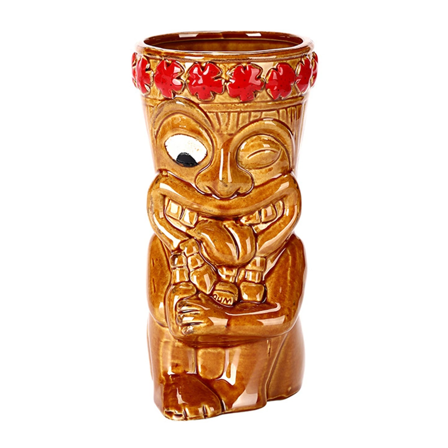 Hawaiian Cocktail Cups Creative Style Ceramic Mug Beer Beverage Tiki Mug Wine Mug Bar Tools Home Bar Party Drinkware Cups Peaceful Pleasures Health and Wellness R 450ML