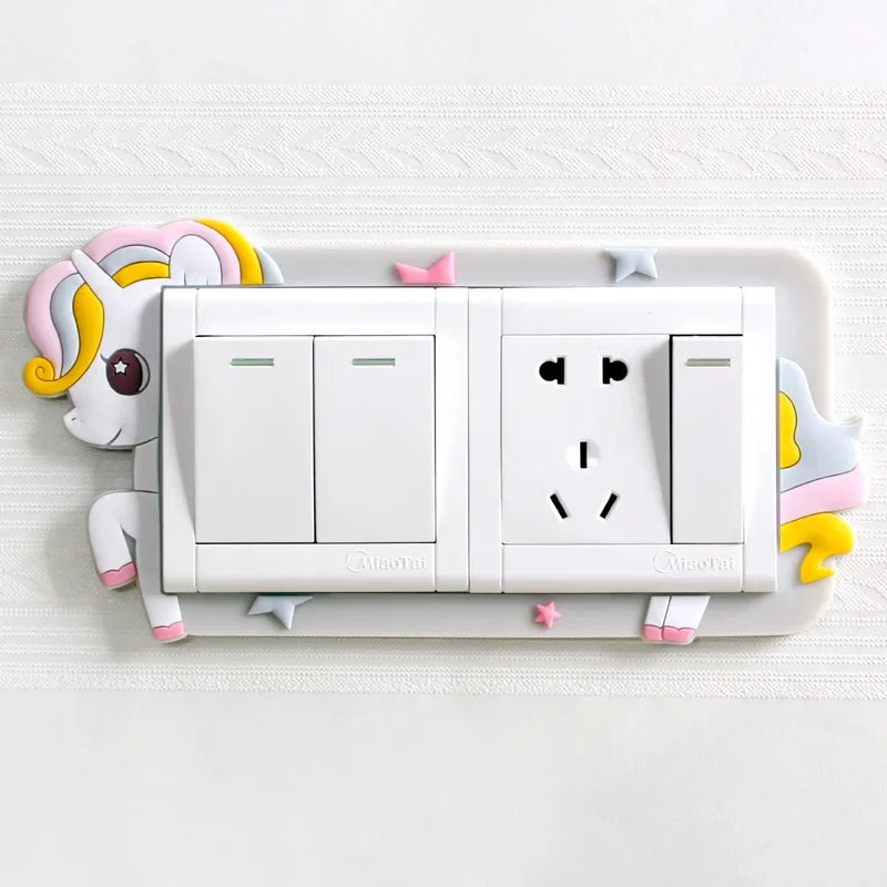 Children Bedroom Switch Stickers Home Decoration Luminous Silicone