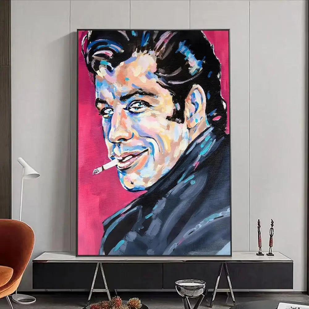Grease Vintage Movie Poster – Self-Adhesive Waterproof Wall Art Movie Wall Poster Peaceful Pleasures Health and Wellness Black4 15X20cmNoframe