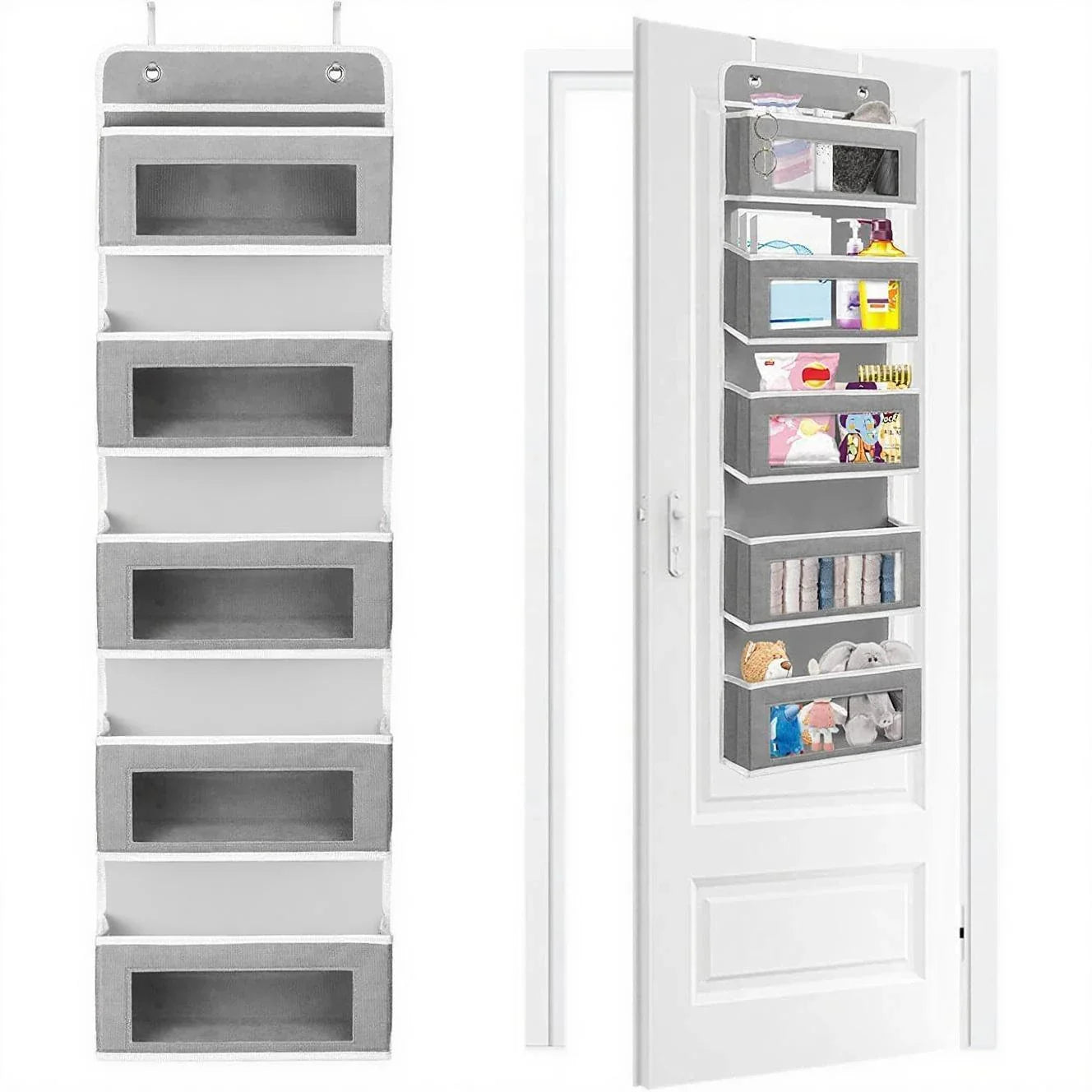5-Shelf Behind-Door Hanging Organizer | 5 Large Pockets