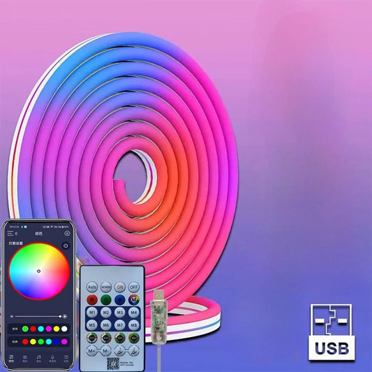 Neon LED Strip Light Music Sync DIY Multicolor Room Décor Neon LED Strip Light Peaceful Pleasures Health and Wellness