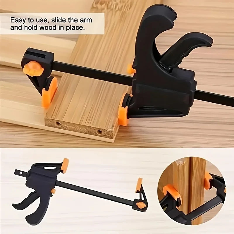 2-Piece F-clamp Quick Release Ratchet Extrusion Woodworking Tools DIY