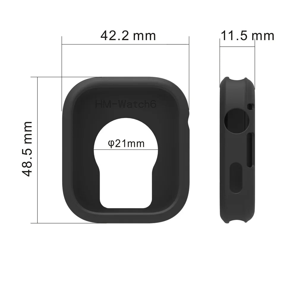 Silicone Case for Redmi Watch 6 – Bumper Shell Protector