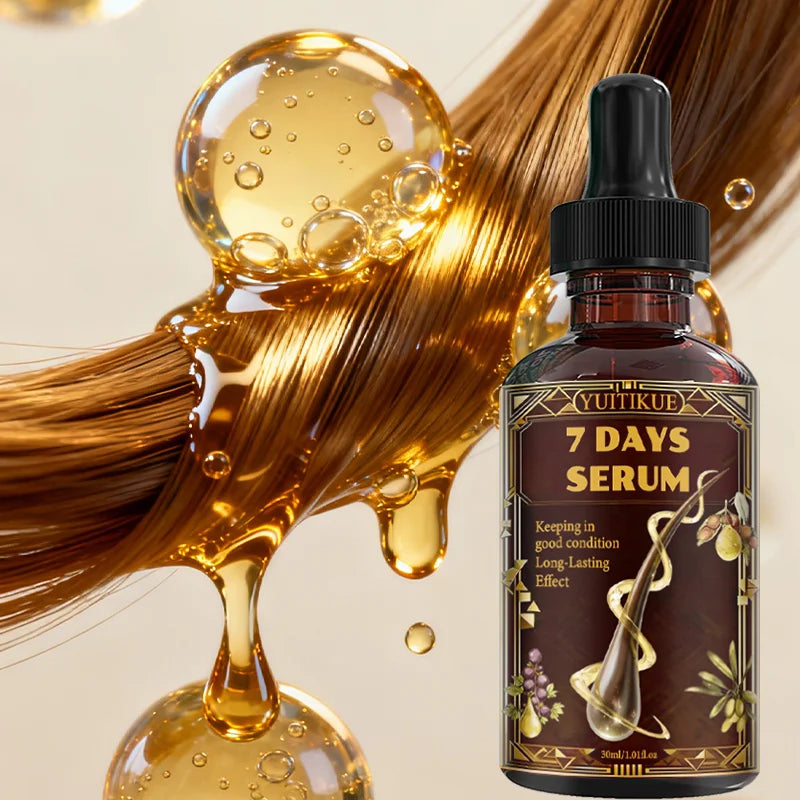 YUITIKUE 7 Days Hair Serum | Natural Plant Extracts Blend | For Long-Lasting Hair Condition & Gentle Daily Nourishment Care 30ml Peaceful Pleasures Health and Wellness