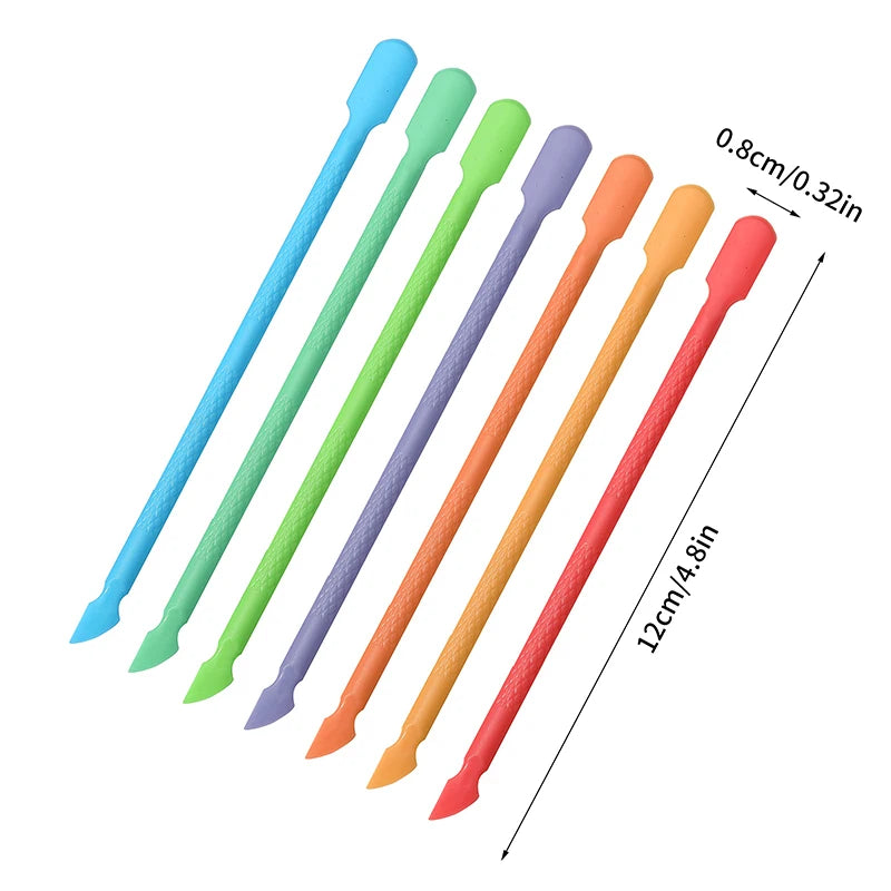 1pcs ABS Cuticle Pusher Double-ended Dead Skin Push Remover For Nail Art Cleaner Manicure Pedicure Care Tools Peaceful Pleasures Health and Wellness