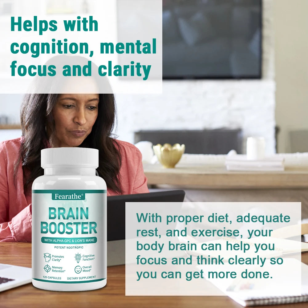 Lion's Mane Mushroom - Enhance Brain Function, Improve Memory & Cognition, Improve Mood, and Sleep Health - 120 Capsules Peaceful Pleasures Health and Wellness