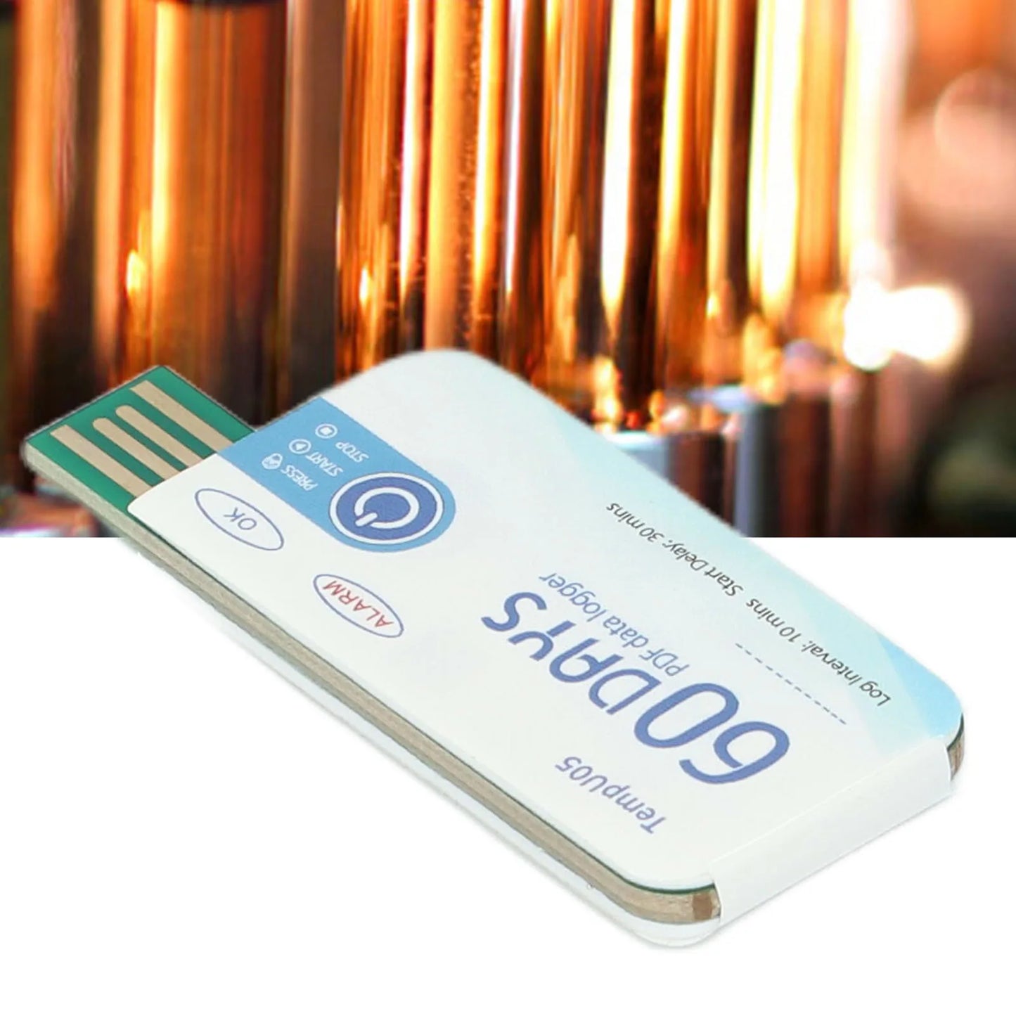 USB Temperature Data Logger TempU05 Single Use Temperature Data Logger Disposable USB Temperature Recorder PDF Report Peaceful Pleasures Health and Wellness