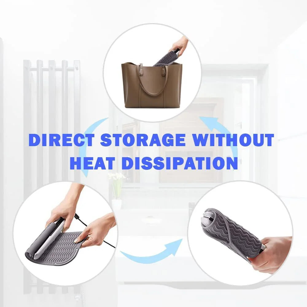 Best Selling Curling Iron Pad Straightener Hair Styling Tool Heat Resistant Mat Anti-Slip Design for Professional Use Peaceful Pleasures Health and Wellness