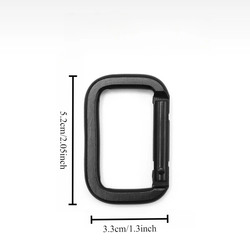 2-Pack Aluminum Carabiner Spring Snap Clip Keychain Camping Hiking Carabiner Keychain Clip Peaceful Pleasures Health and Wellness
