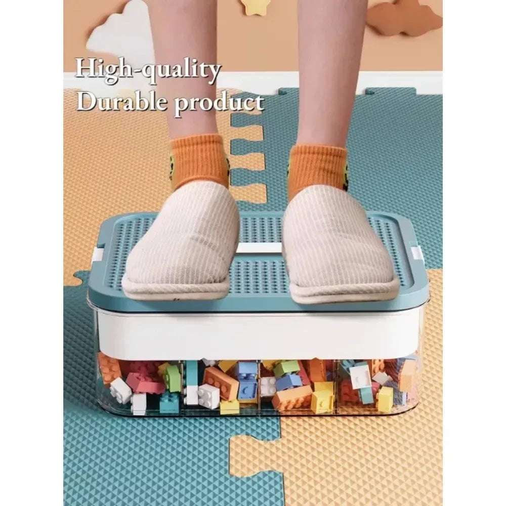 Stackable Lego Storage Case with Lids & Adjustable Dividers