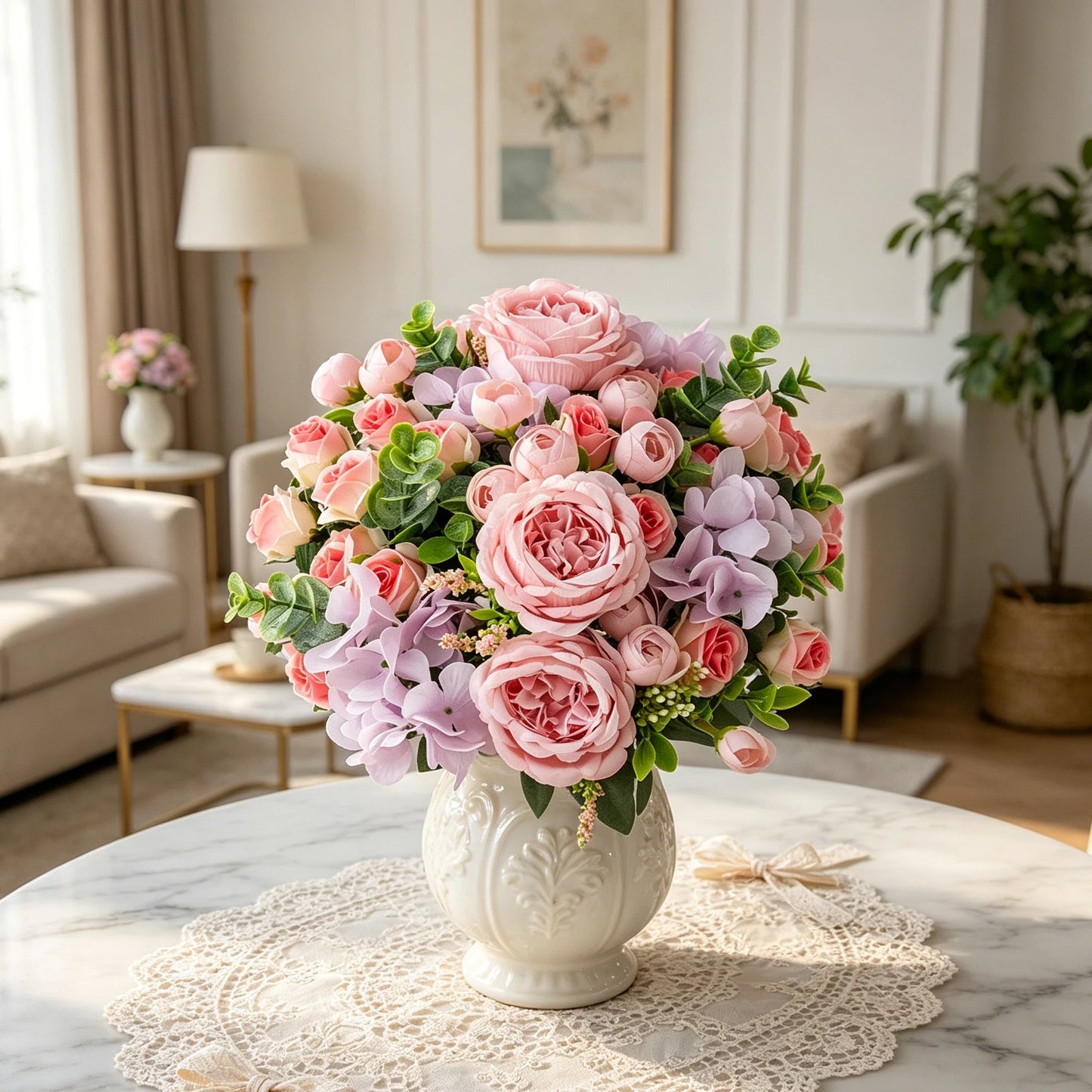 Silk Peony Artificial Flowers – Wedding & Home Décor Bouquet