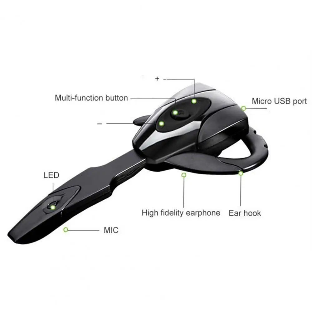 With Microphone Hanging Ear Hook Handsfree Business Bluetooth Headset Bluetooth Earphones Wireless Headphones Bluetooth Headset Peaceful Pleasures Health and Wellness