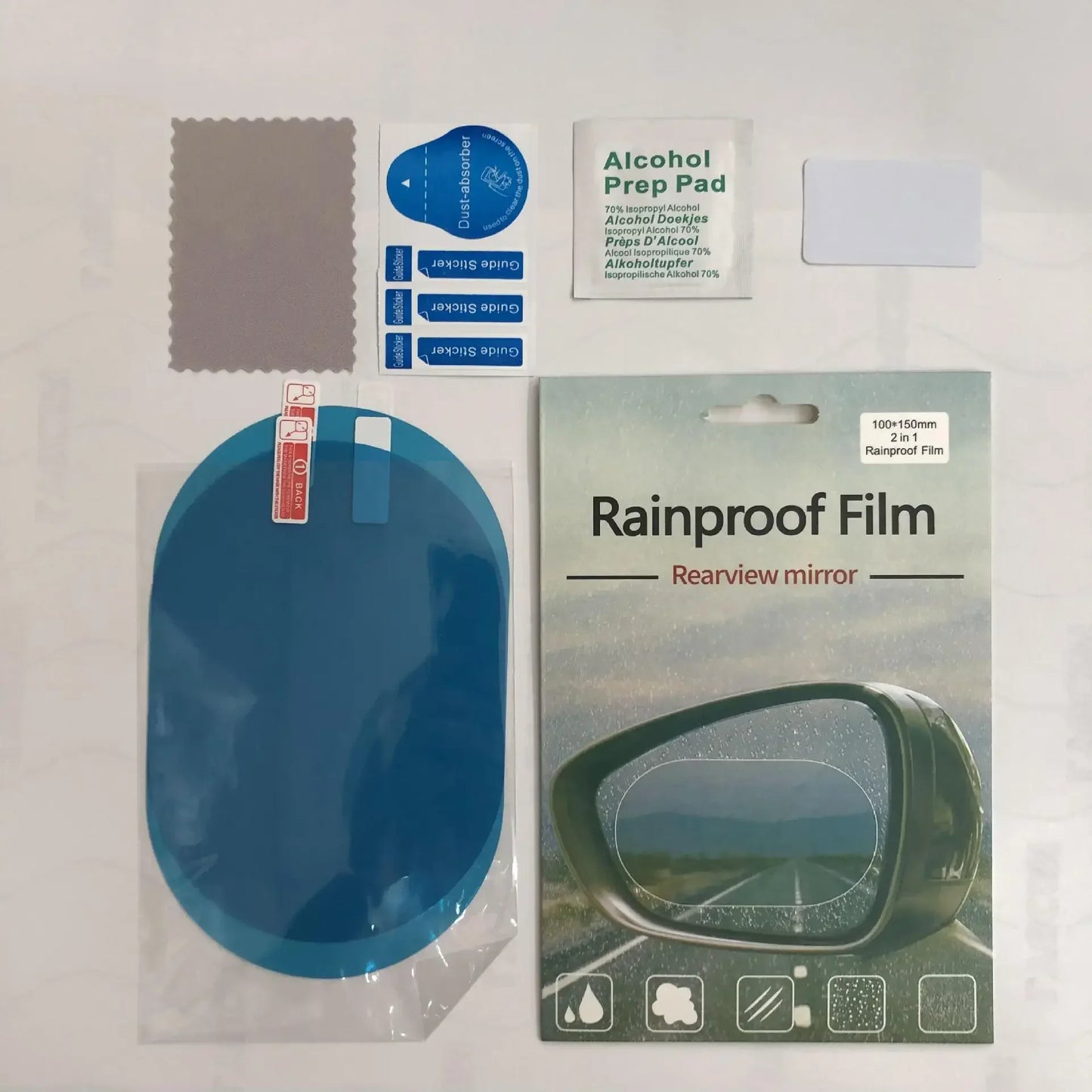 2PCS New Rainproof Film Sticker Car Rearview Mirror Protective Rain Proof Anti Fog Waterproof Sticker Window Transparent Sticker Peaceful Pleasures Health and Wellness 2PCS 100X150mm
