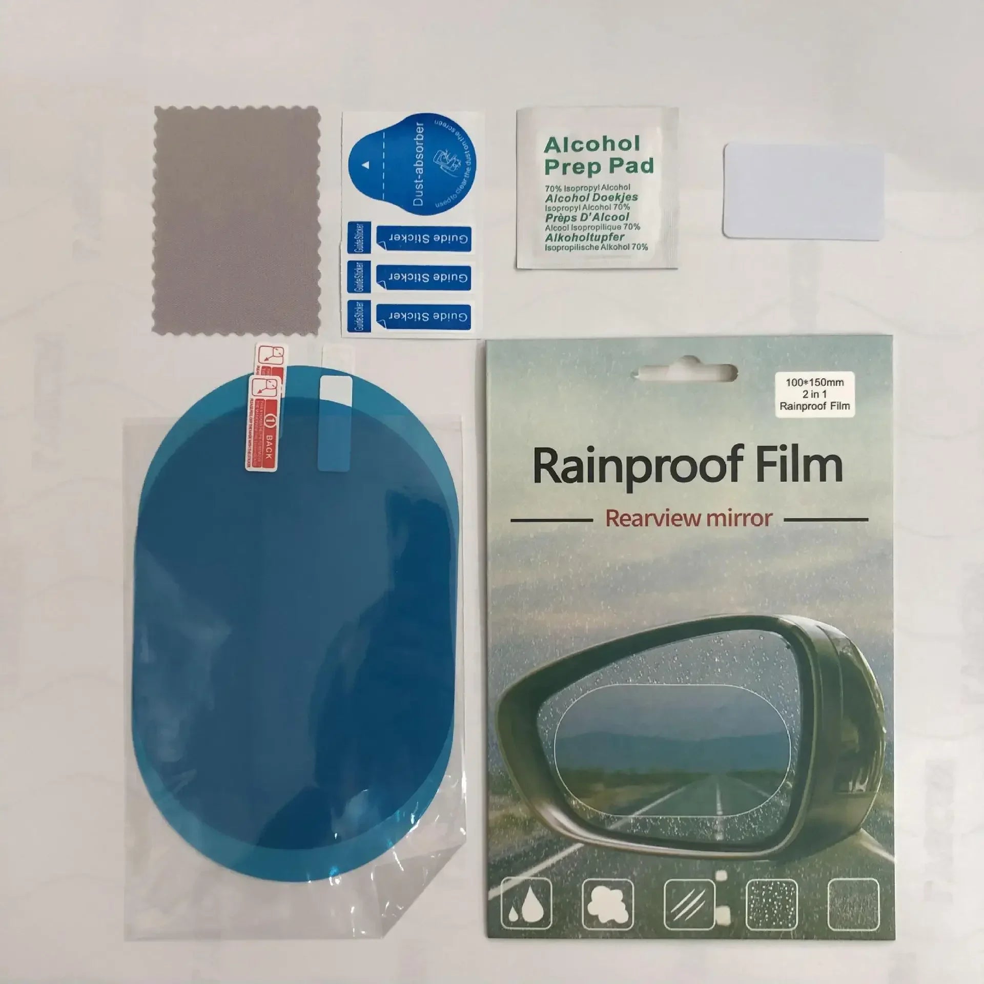 2PCS New Rainproof Film Sticker Car Rearview Mirror Protective Rain Proof Anti Fog Waterproof Sticker Window Transparent Sticker Peaceful Pleasures Health and Wellness 2PCS 100X150mm