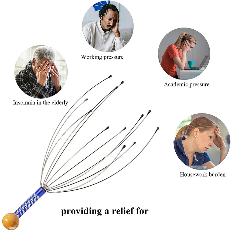 Octopus Head Massager – Scalp Scratcher for Stress Relief