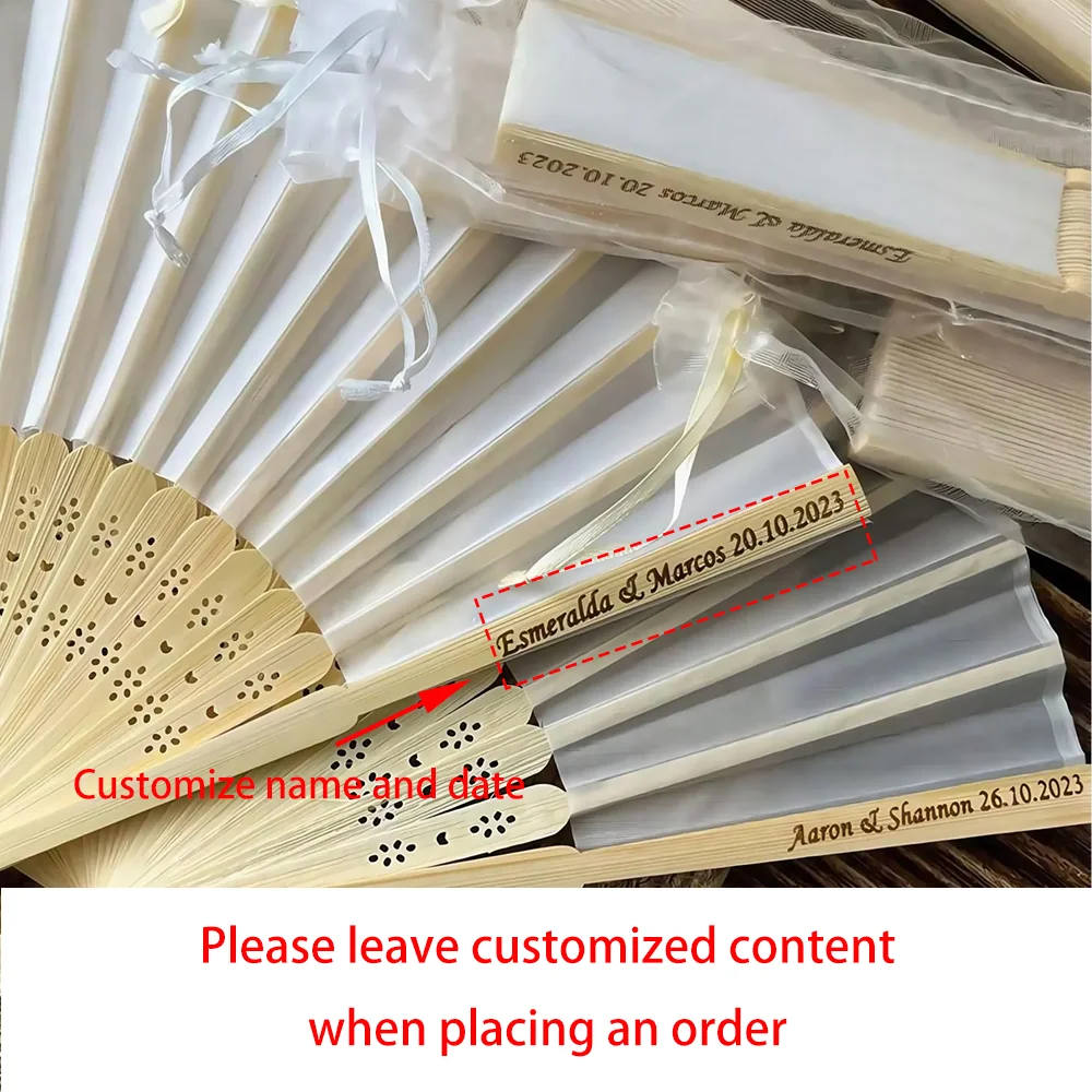 Custom Wooden Hand Fan | Wedding & Bachelorette Party Favor