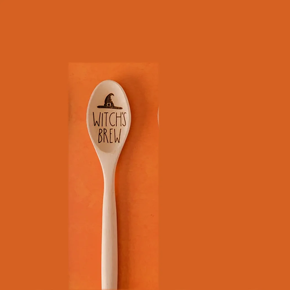 Witch's Brew Engraved Bamboo Spoon | Pagan Halloween Yule Gift