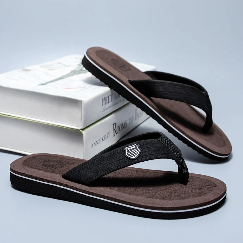 Men's EVA Flip-Flops – Soft Non-Slip Beach & Shower Slippers