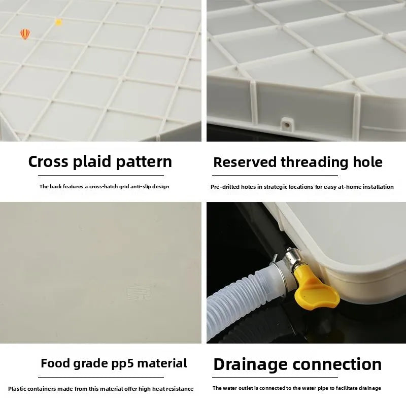 Rectangular Plastic Drainage Tray for Long Narrow Flower Pots