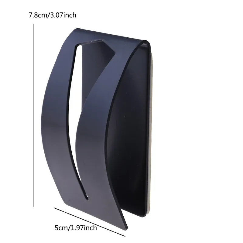 1PC Stainless Steel Towel Holder Hook Self Adhesive Clip Bathroom Cloth Hanger Household Wall Mounted Towel Rack Storage Peaceful Pleasures Health and Wellness