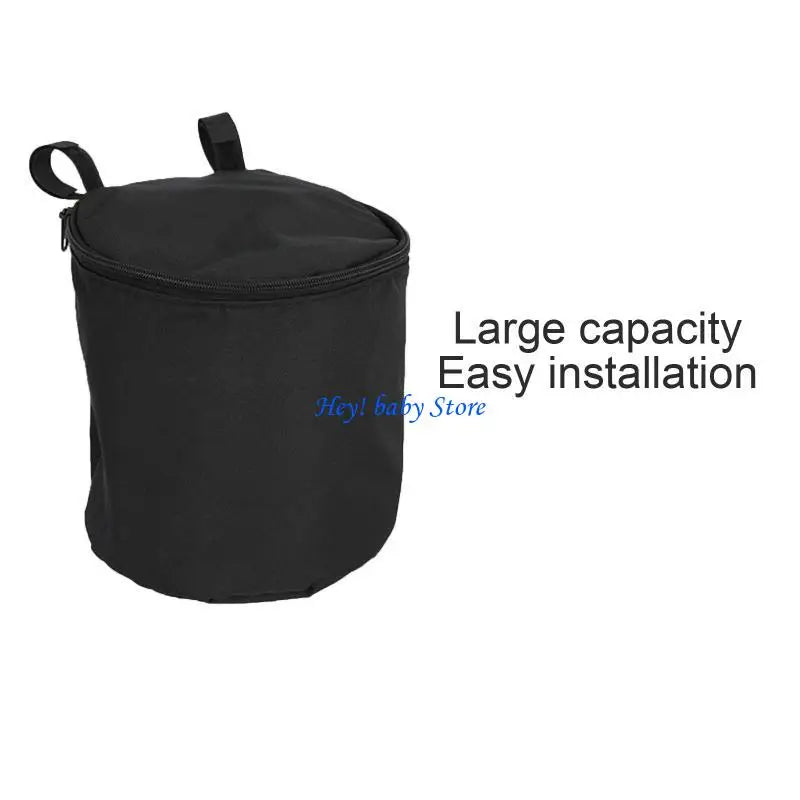 Baby Stroller Hanging Bag – Zipper Lid, Bottle & Diaper Storage