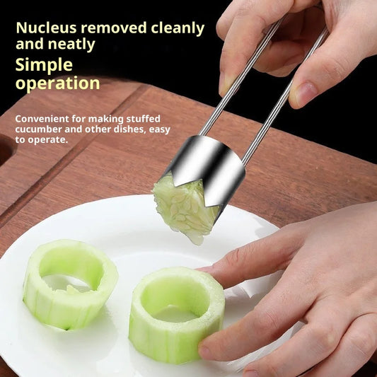 New Stainless Steel Fruit Core Remover Apple Pear Bell Peppers Pitter Extractor Tool Versatile Vegetable Core Puller Gadgets Peaceful Pleasures Health and Wellness