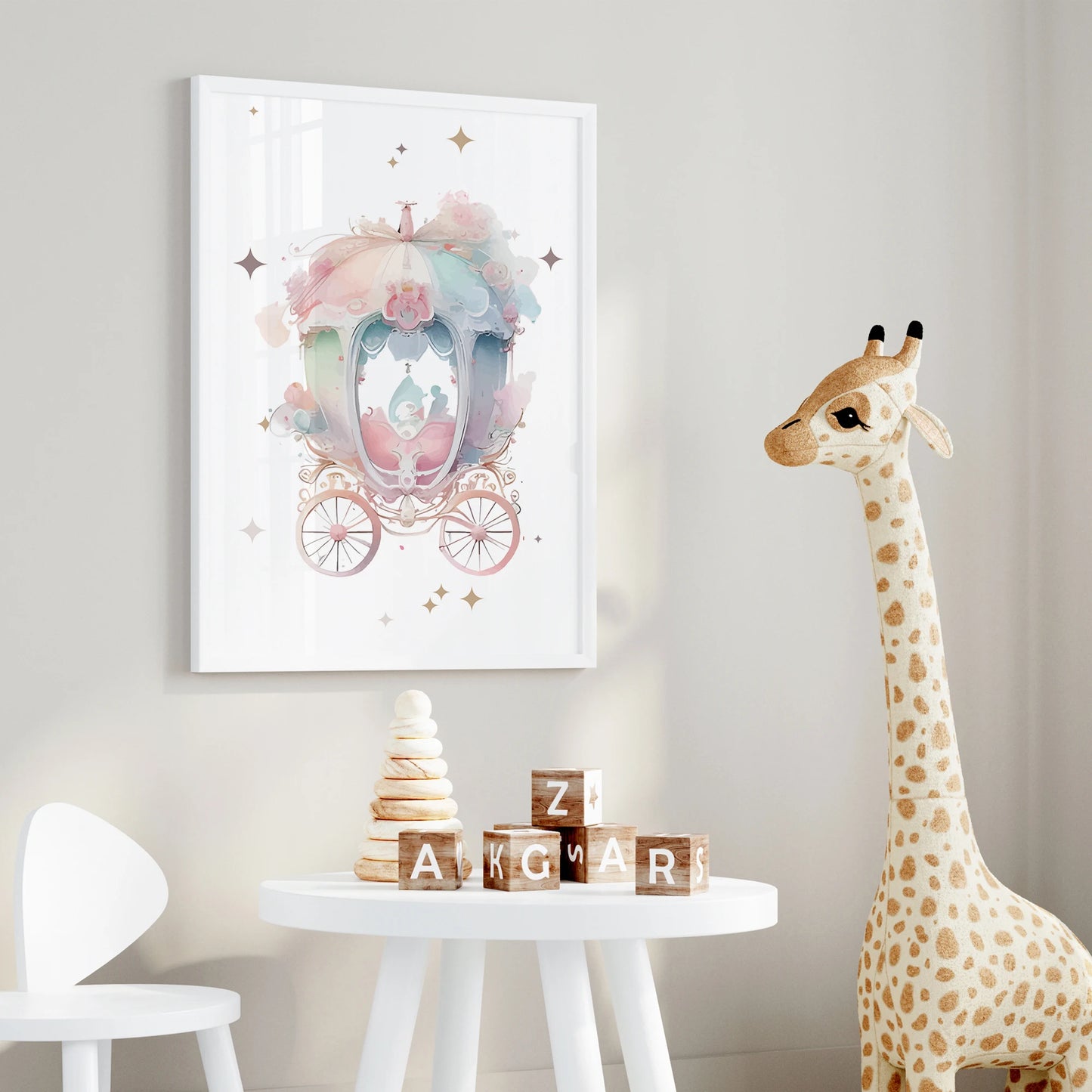 3-Piece Unicorn Castle Canvas Wall Art | Kids Room Decor