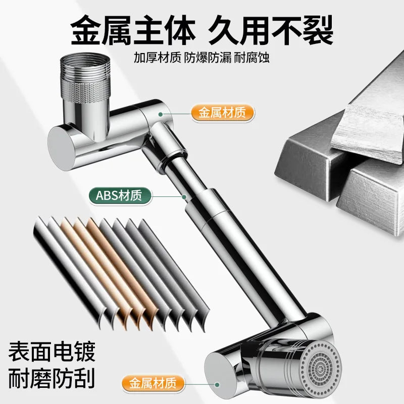 Rotating Faucet Extender Sprayer – Kitchen Tap Aerator Nozzle