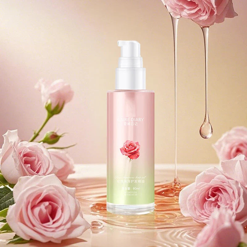 Rose Brightening Hair Essential Oil – Smooth Frizzy & Curly Hair