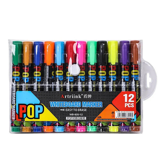 8/12 Color Erasable Whiteboard Marker Set – Refillable, Non-Toxic Whiteboard Marker Set Peaceful Pleasures Health and Wellness