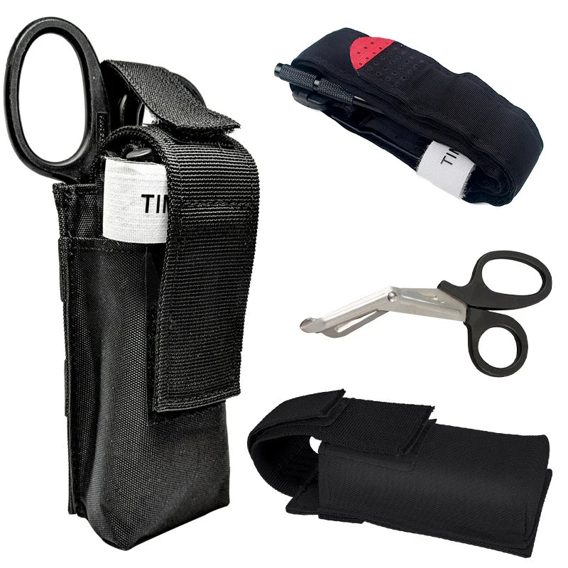 ‌Aluminium Capstan Tourniquet Camping Equipment Outdoor Fast Hemostasis Ifak Emergency Tactical Survival First Aid Kit Peaceful Pleasures Health and Wellness Black Suit