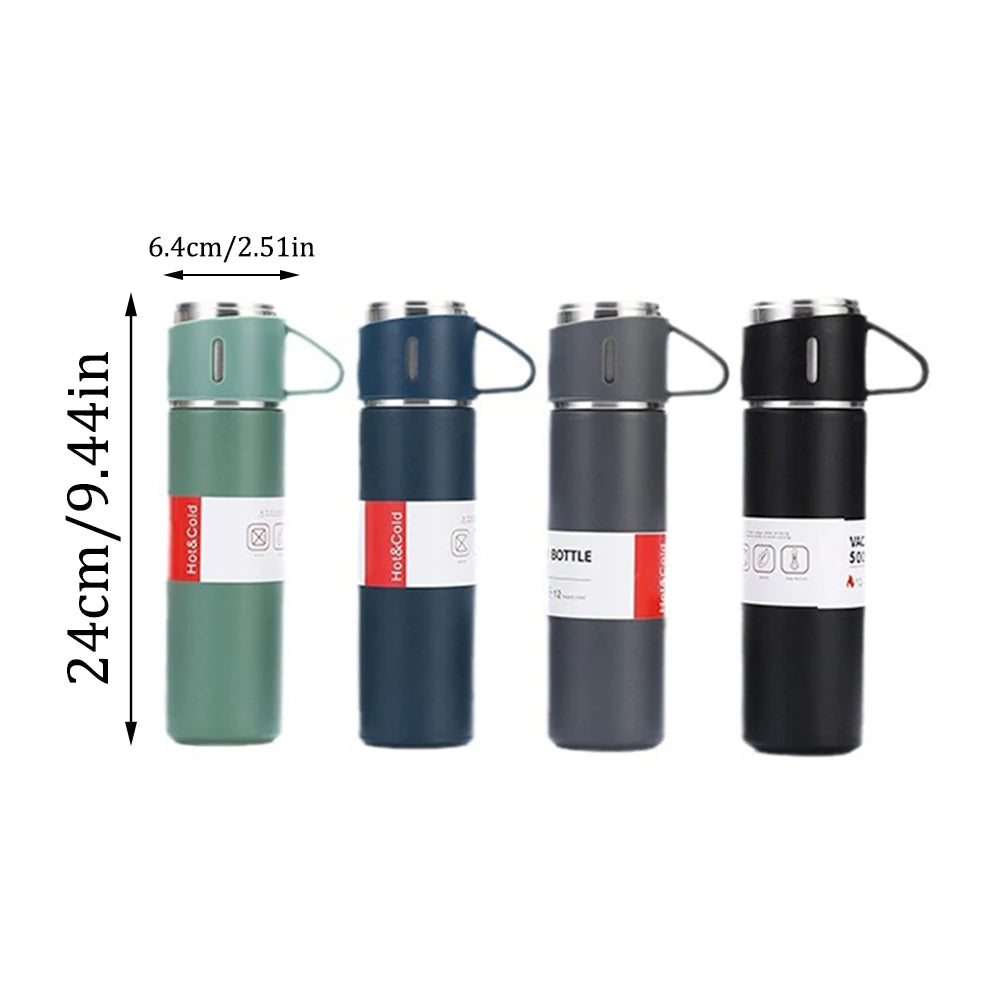 One Cup Three Lid Thermos Cup Set 304 Stainless Steel Handle Lid Gift Cup Men's And Women's Portable Gift Box Set Peaceful Pleasures Health and Wellness